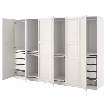 PAX / TYSSEDAL Гардероб, комбинация - белый/белый 300x60x201 см