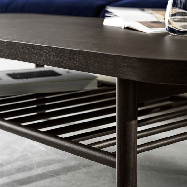 Журнальный стол, темно-коричневый мореный дубовый шпон 140x60 см IKEA LISTERBY ЛИСТЕРБИ 805.139.06 - фото 4