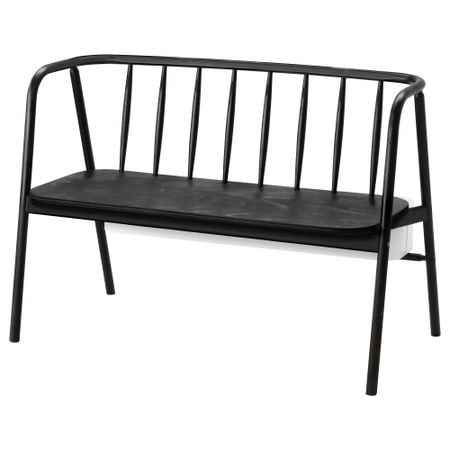 Скамья с ящиком для растений АНВЭНДБАР, черный