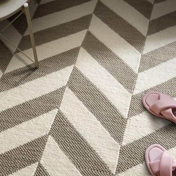 Ковер, безворсовый, серый-бежевый, 170x240 см IKEA LOKSTALL 405.562.24 - фото 4