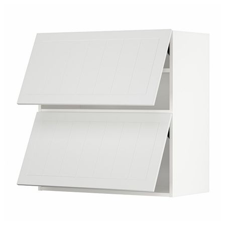 Навесной шкаф, 2 дверцы, горизонтал, белый/Стенсунд белый 80x80 см IKEA METOD МЕТОД 994.097.97