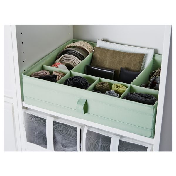 Ящик с отделениями СКУББ, светло-зеленый (44x34x11 см) - фото 3
