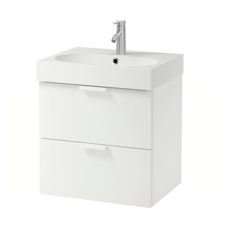 Шкаф для раковины с 2 ящиками, 61x49x68 см, белый IKEA GODMORGON ГОДМОРГОН 290.234.35