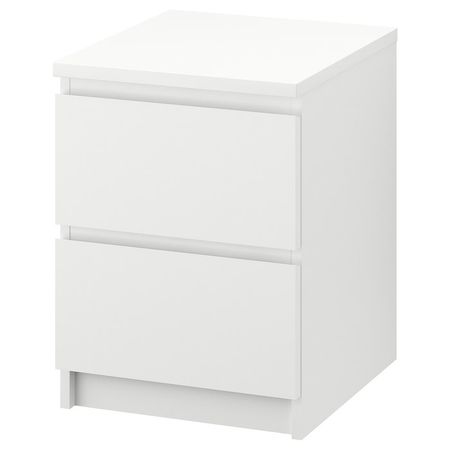MALM Комод с 2 ящиками - белый 40x55 см