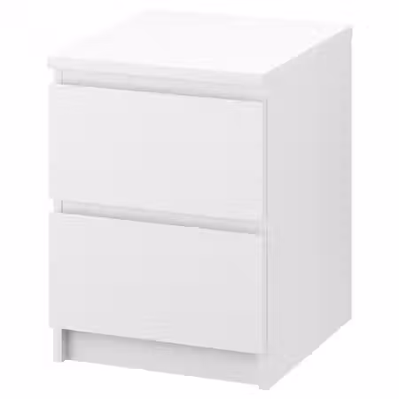 MALM Комод с 2 ящиками - белый 40x55 см