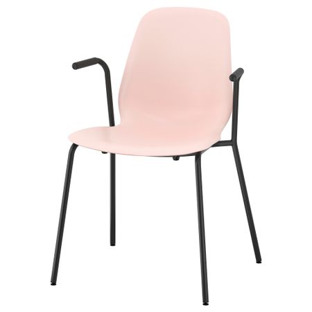 Легкое кресло ЛЕЙФ-АРНЕ, розовый, Дитмар черный