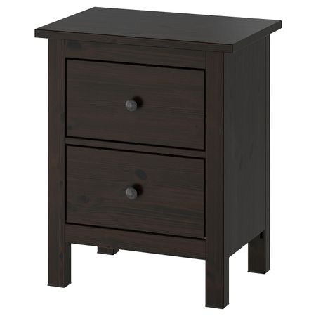 Комод с 2 ящиками, черно-коричневый 54x66 см IKEA HEMNES ХЕМНЭС 303.684.31