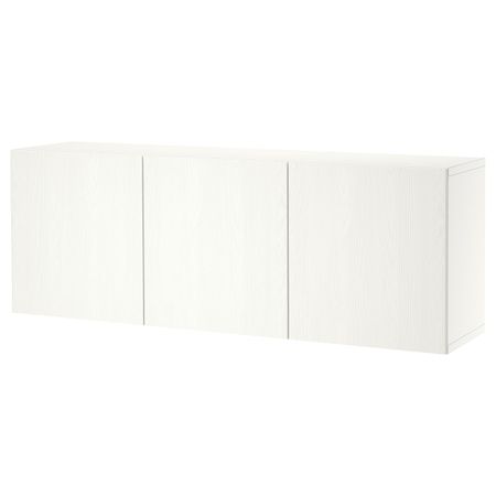 Комбинация настенных шкафов, белый/ТИММЕРВИКЕН белый 180x42x64 см IKEA BESTÅ БЕСТО 794.356.17