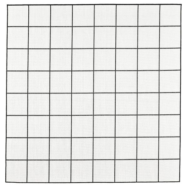 Ковер безворсовый, для/дома/улицы, черный-белый 200x200 см IKEA SVALLERUP СВАЛЛЕРУП 904.352.15 - фото 2