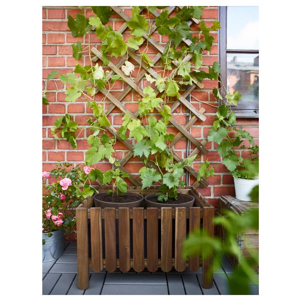 Ящик для цветов, светло-коричневая морилка IKEA ASKSTOCKHOLM СТОКГОЛЬМMEN АСКХОЛЬМЕН 302.586.73 - фото 5