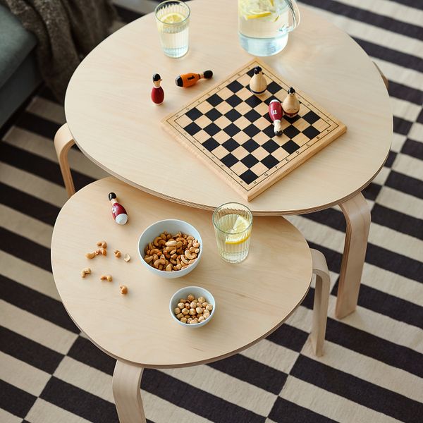 Комплект столов, 2 шт, березовый шпон IKEA SVALSTA СВАЛЬСТА 802.806.76 - фото 3