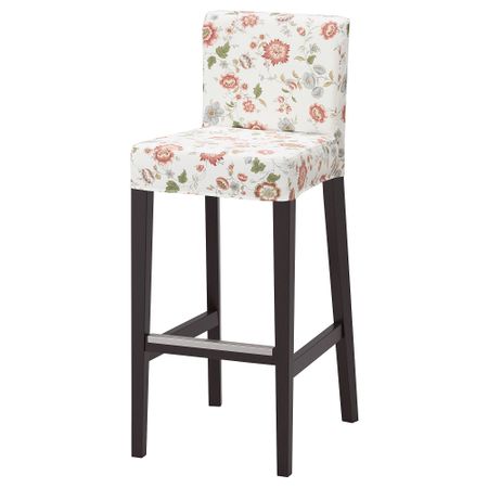 Стул барный ХЕНРИКСДАЛЬ, коричнево-чёрный, Видеслунд разноцветный (74 см)