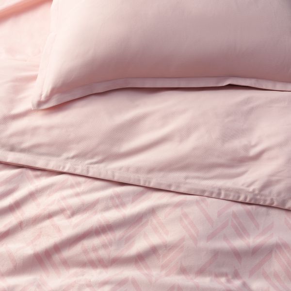 Пододеяльник и наволочка, 150x200, 50x60 см, розовый IKEA NÅLGINST 605.678.20 - схема-чертеж с размерами