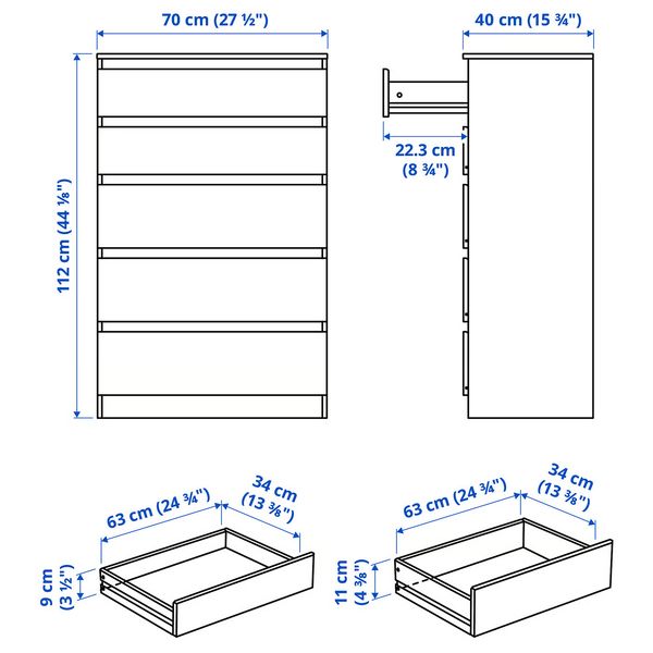 IKEA, дополнительный ракурс - схема-чертеж с размерами