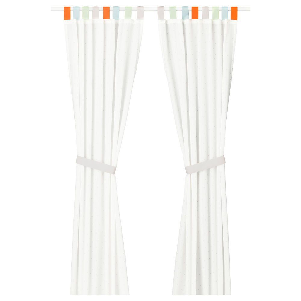 Гардины с прихватом, 1 пара ХИММЕЛЬСК, серый (120x300 см) - фото 1