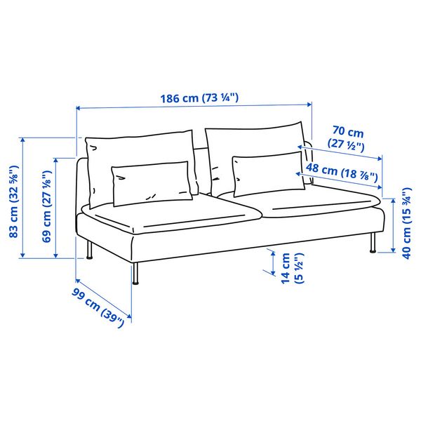 IKEA, дополнительный ракурс - схема-чертеж с размерами