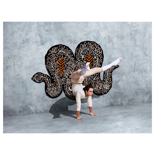 Ковер, короткий ворс, черный, разноцветный, 170x256 см IKEA ИКЕА АРТ-ИВЕНТ 2019 804.353.72 - фото 5