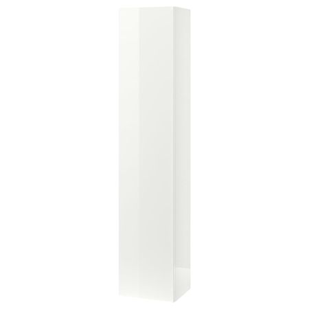 Шкаф высокий, глянцевый белый 40x32x192 см IKEA GODMORGON ГОДМОРГОН 603.495.73