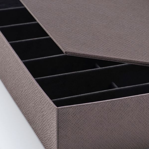 Шкатулка для/украшений, с отделениями, темно-коричневый 30x18x6 см IKEA ANILINARE АНИЛИНАРЕ 304.767.65 - схема-чертеж с размерами