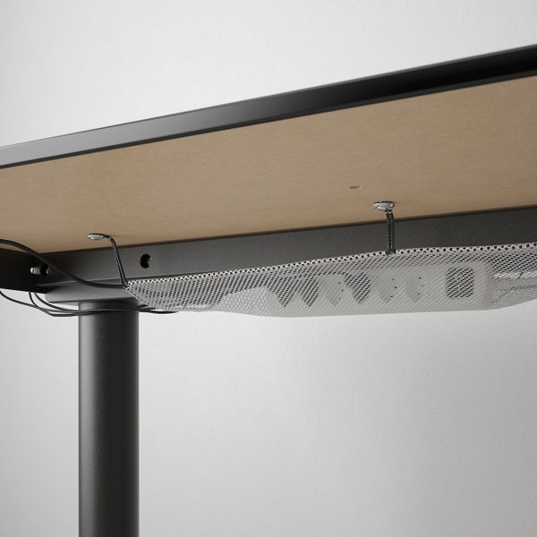 Стол/трансф, ясеневый шпон, черная морилка/черный 120x80 см IKEA BEKANT БЕКАНТ 492.822.20 - фото 6