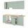 Кухня, серо-зеленый 220x61x220 см IKEA KNOXHULT КНОКСХУЛЬТ 794.143.61