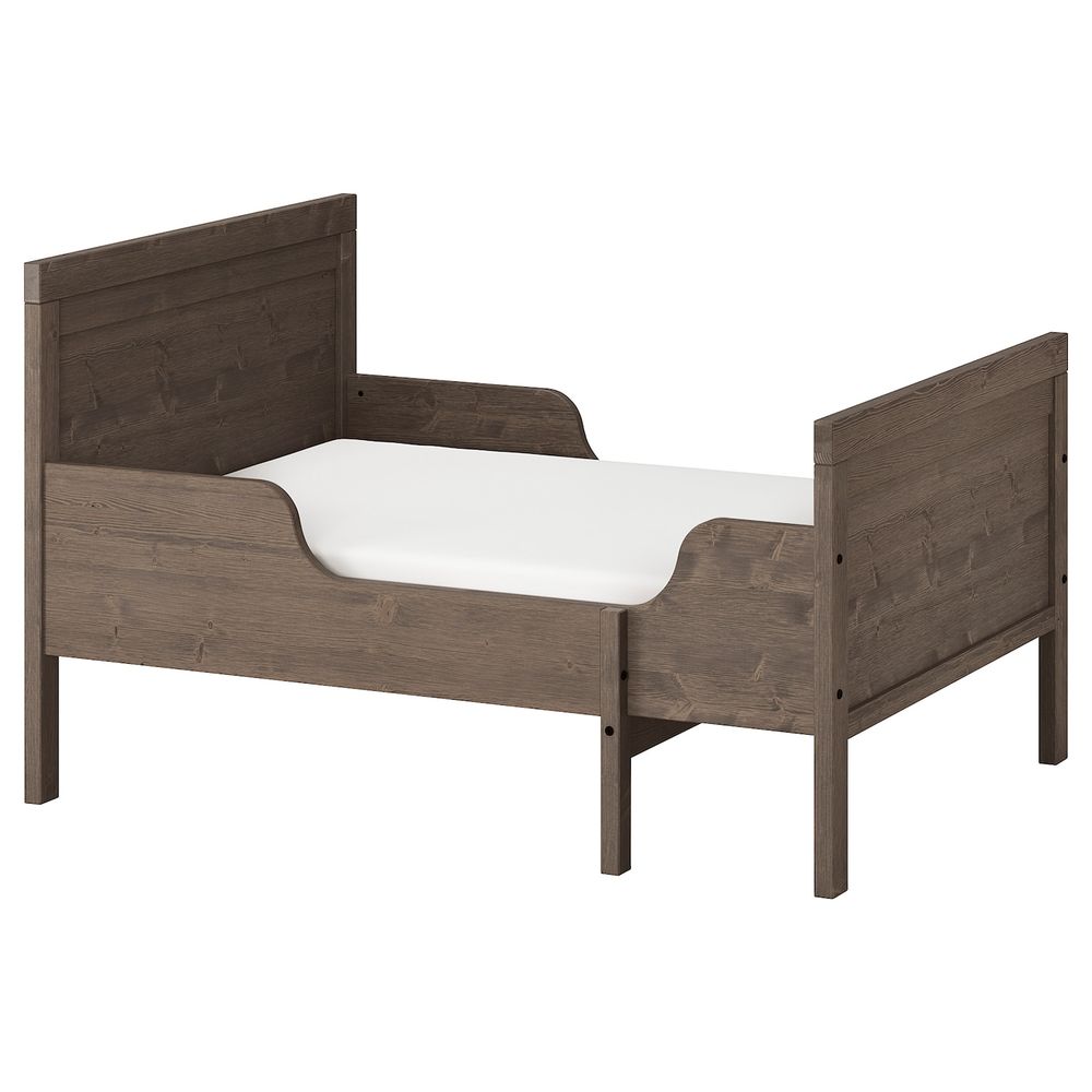 Раздвижная кровать, серо-коричневый 80x200 см IKEA SUNDVIK СУНДВИК 804.601.87 - фото 1