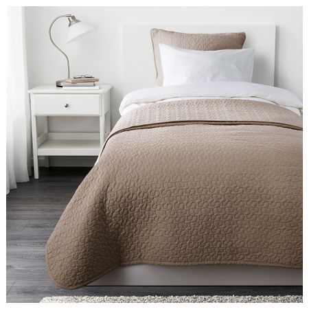 Покрывало и чехол на подушку АЛИНА, бежевый