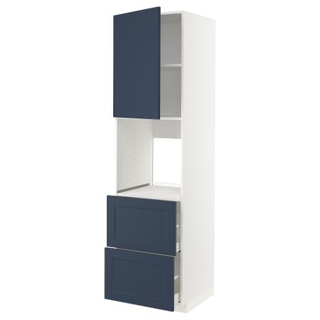 Высокий шкаф для духовки + дверцы, 2 форнтальных, 2 высоких ящик IKEA METOD МЕТОД, MAXIMERA МАКСИМЕРА 494.555.55