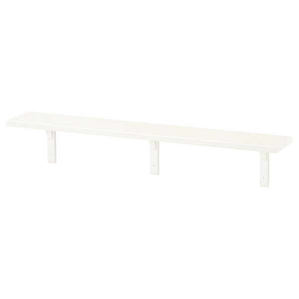 Полка навесная, белый 120x20 см IKEA BERGSHULT БЕРГСХУЛЬТ / RAMSHULT РАМСГУЛЬТ 593.254.79 - фото 1