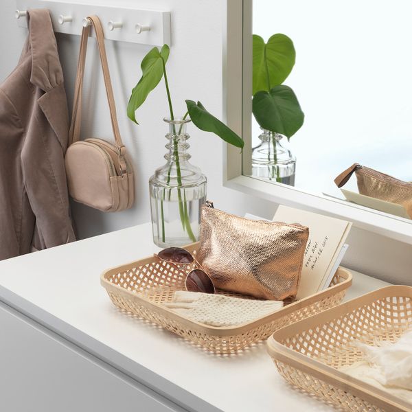 Коробка с крышкой, естественный 30x30x10 см IKEA SMARRA СМАРРА 203.643.01 - фото 3