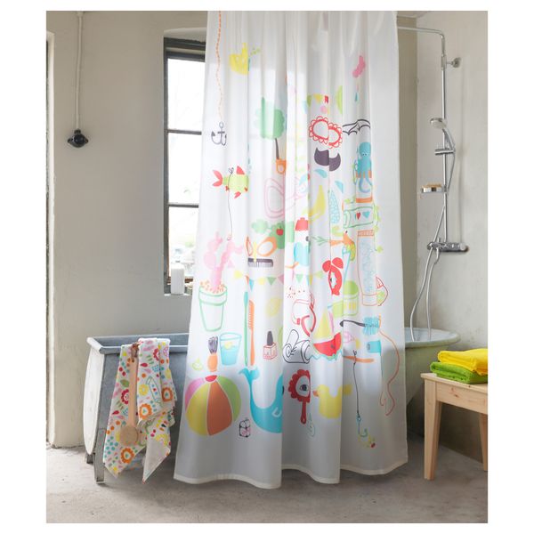 Штора для ванной ВАДБЭКК, разноцветный (180x200 см) - фото 2