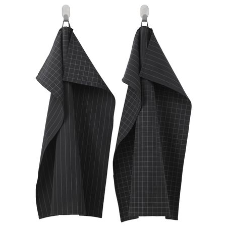 Полотенце кухонное, черный, 50x70 см IKEA ИКЕА/365+ 903.724.11