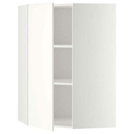 Угловой навесной шкаф с полками, белый/Хэггеби белый 68x100 см IKEA METOD МЕТОД 092.263.06