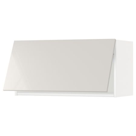 Горизонтальный навесной шкаф, белый/Рингульт светло-серый 80x40 см IKEA METOD МЕТОД 093.923.48