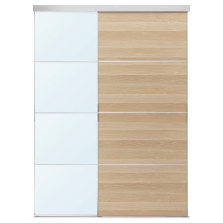 Дверь раздвижная, комбинация IKEA MEHAMN МЕХАМН, AULI АУЛИ, SKYTTA 494.240.45