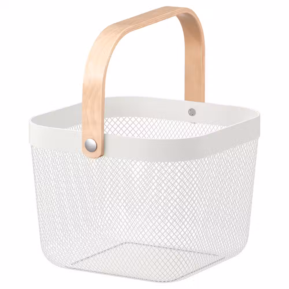 RISATORP Корзина - белый 25x26x18 см - фото 1