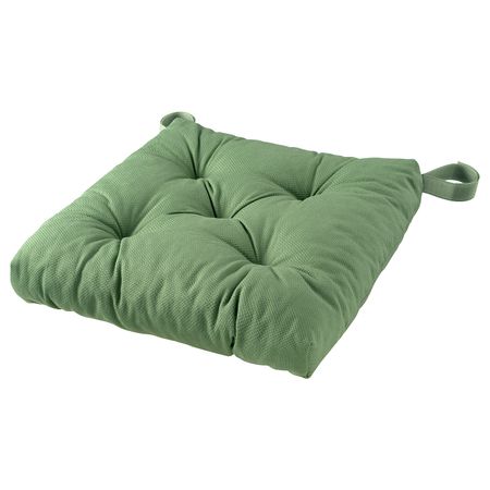 Подушка на стул, зеленый 40/35x38x7 см IKEA MALINDA МАЛИНДА 604.813.22