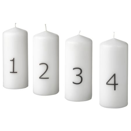 Неароматическая формовая свеча, 14 см, белый IKEA VINTERFINT 405.550.12