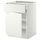 Напольный шкаф для варочной панели, ящик, полка, дверцы МЕТОД / МАКСИМЕРА, белый, Хэггеби белый (60x60 см)