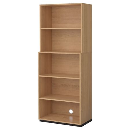 Открытая комбинация для хранения ГАЛАНТ, дубовый шпон (80x200 см)