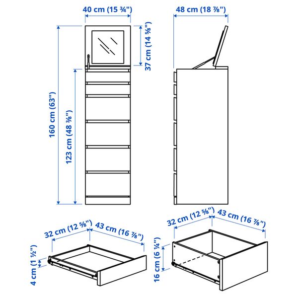 IKEA, дополнительный ракурс - схема-чертеж с размерами