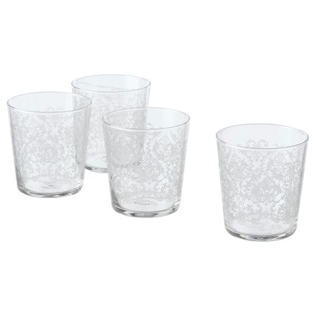 Стакан, с рисунком/белый 30 сл IKEA MUSTIGHET МУСТИГХЕТ 704.433.01