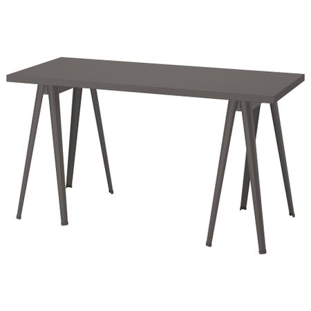 Письменный стол, 140x60 см, темно-серый IKEA LAGKAPTEN ЛАГКАПТЕН, NÄRSPEL НЭРСПЕЛЬ 994.171.08