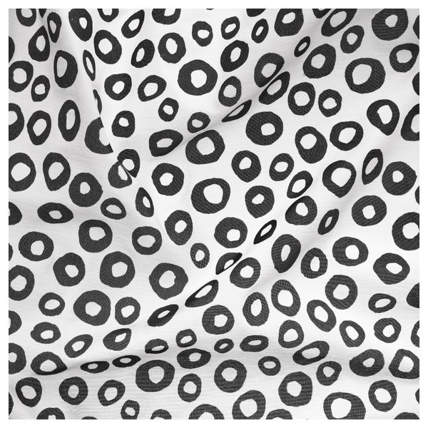 Гардины, 1 пара СОММАР 2018, белый, черный (145x300 см) - фото 4