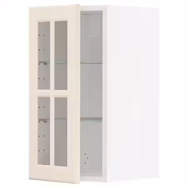 METOD Навесной шкаф/полки/стеклян дверца - фото 1