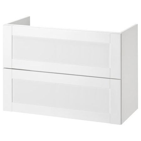 Шкаф под раковину с 2 ящиками, Йельсен белый 80x40x60 см IKEA FISKÅN ФИСКОН 904.993.73