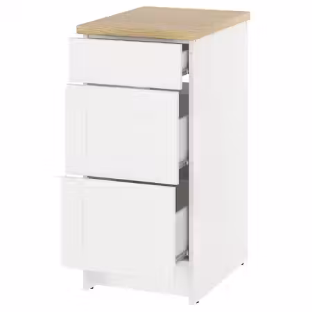 KNOXHULT Напольный шкаф с ящиками - белый каркас 40 см