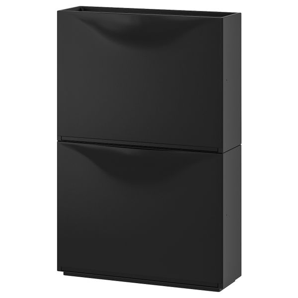 Галошница/шкаф, черный 52x18x39 см IKEA TRONES ТРОНЭС 603.973.14 - фото 1