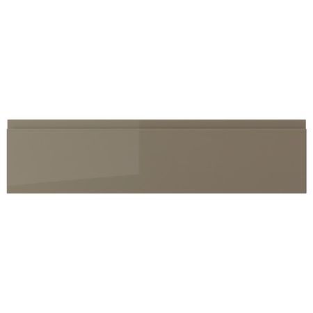 VOXTORP Фронтальная панель ящика - глянцевый темный серо-коричневый 80x20 см