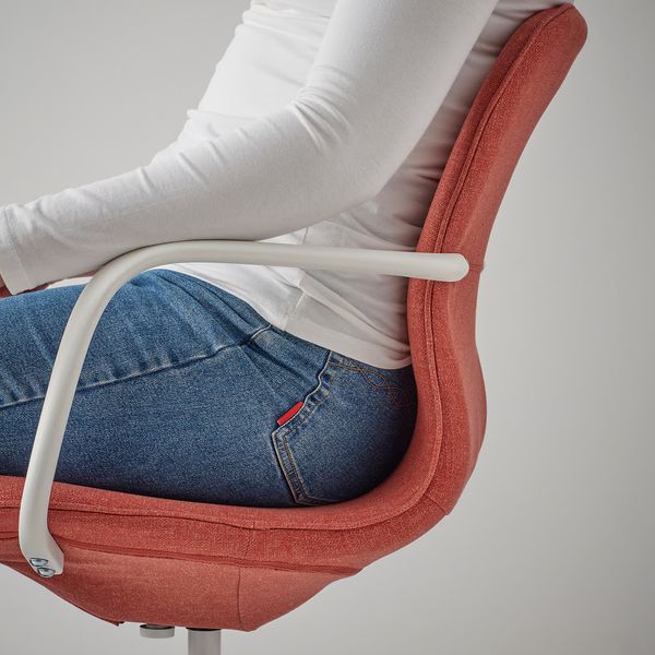 LÅNGFJÄLL Рабочий стул с подлокотниками - схема-чертеж с размерами